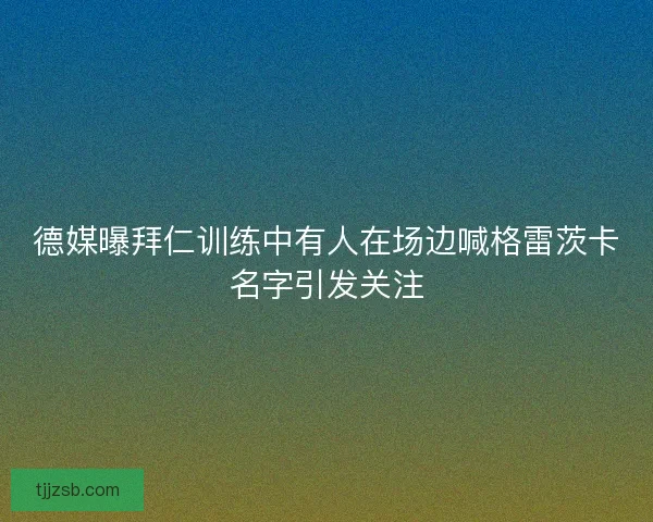 德媒曝拜仁训练中有人在场边喊格雷茨卡名字引发关注