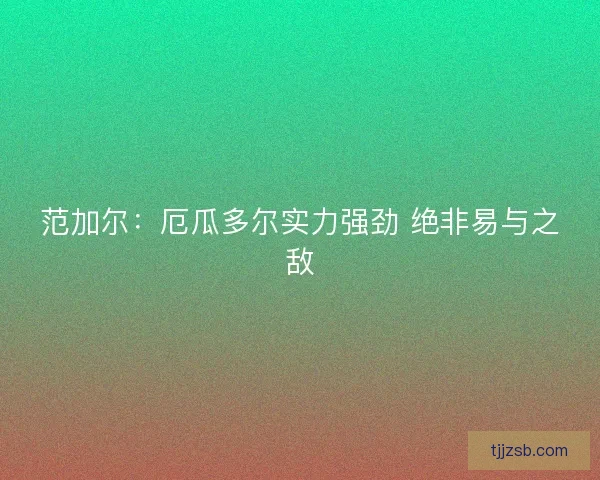 范加尔：厄瓜多尔实力强劲 绝非易与之敌