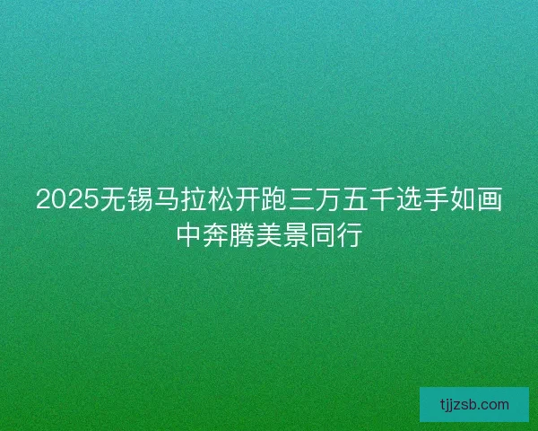 2025无锡马拉松开跑三万五千选手如画中奔腾美景同行