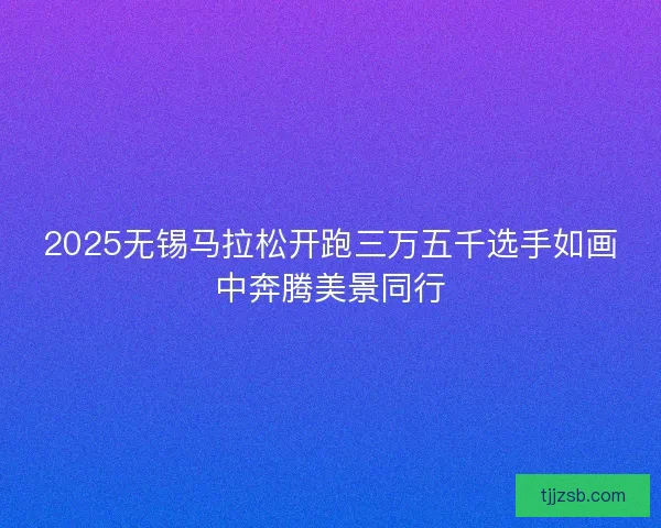 2025无锡马拉松开跑三万五千选手如画中奔腾美景同行
