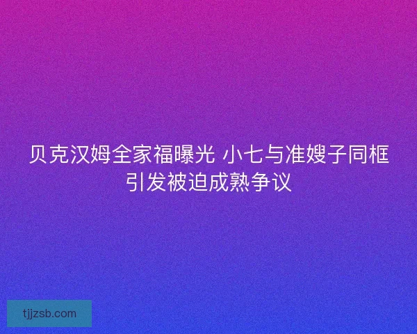 贝克汉姆全家福曝光 小七与准嫂子同框引发被迫成熟争议