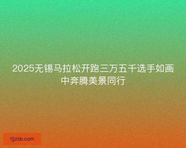 2025无锡马拉松开跑三万五千选手如画中奔腾美景同行